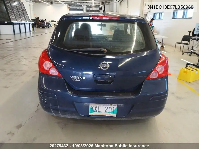 2007 NISSAN VERSA VIN 3N1BC13E97L358968 — фото 6