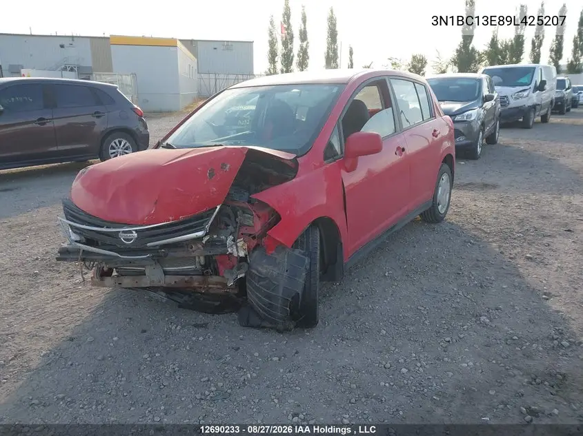 2009 NISSAN VERSA VIN 3N1BC13E89L425207 — фото 2