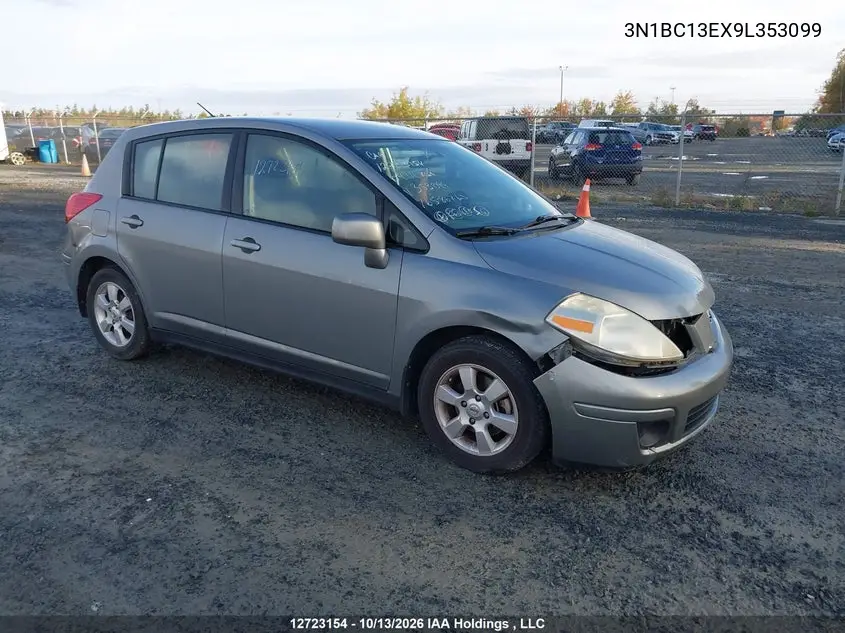 NISSAN VERSA 2009, VIN 3N1BC13EX9L353099