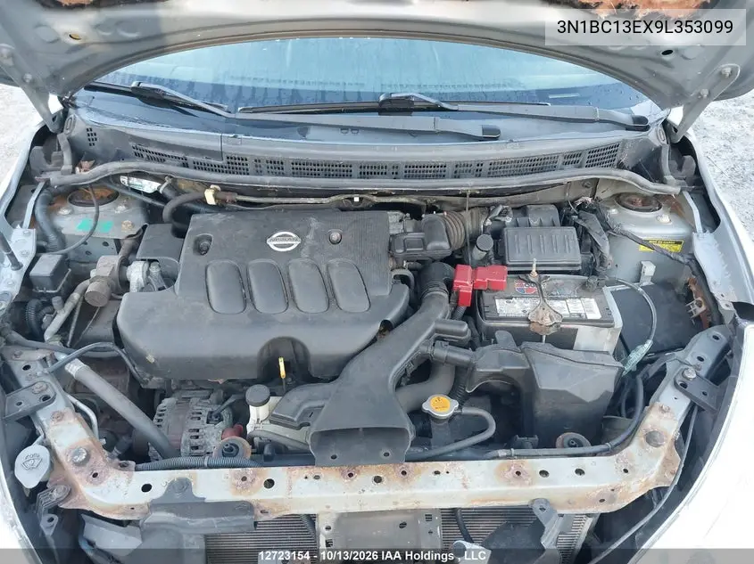 2009 NISSAN VERSA VIN 3N1BC13EX9L353099 — фото 10