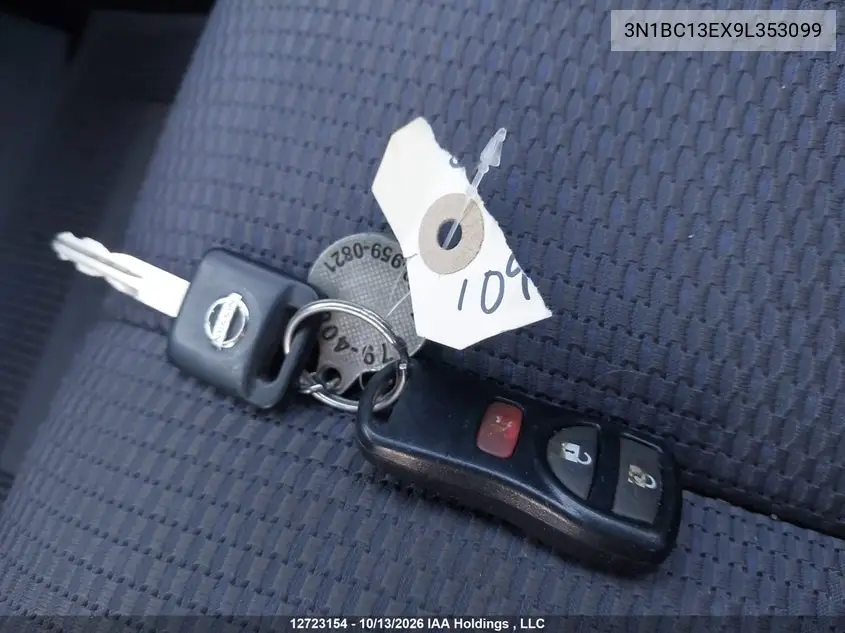 2009 NISSAN VERSA VIN 3N1BC13EX9L353099 — фото 11