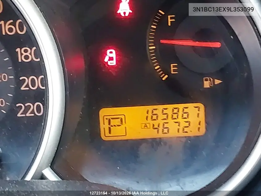 2009 NISSAN VERSA VIN 3N1BC13EX9L353099 — фото 16