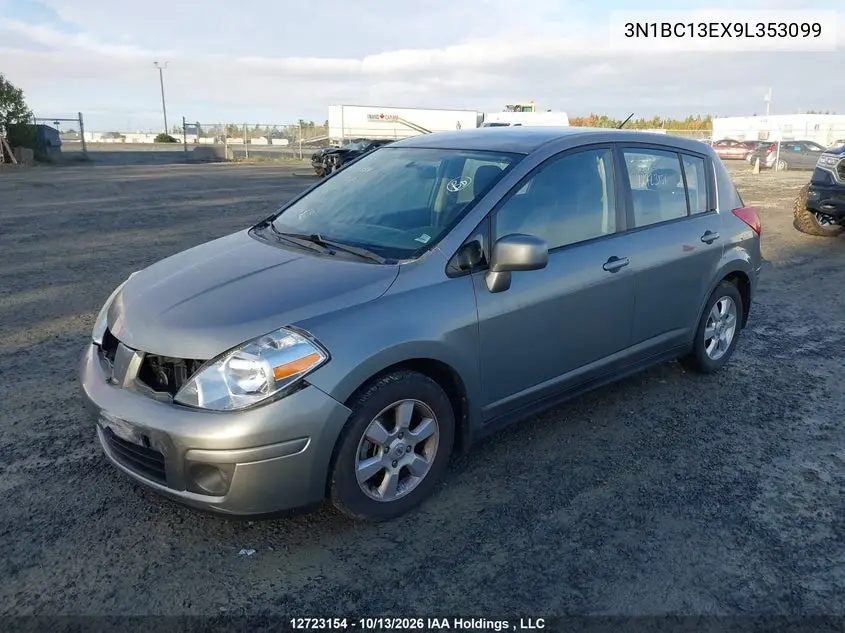 2009 NISSAN VERSA VIN 3N1BC13EX9L353099 — фото 2