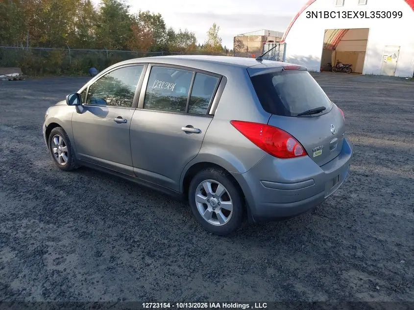 2009 NISSAN VERSA VIN 3N1BC13EX9L353099 — фото 3