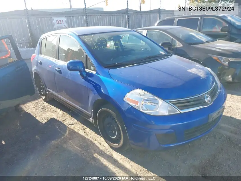 NISSAN VERSA 2009, VIN 3N1BC13E09L372924