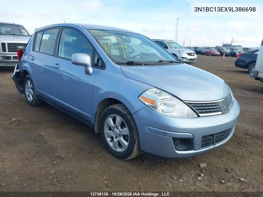 NISSAN VERSA 2009, VIN 3N1BC13EX9L386698