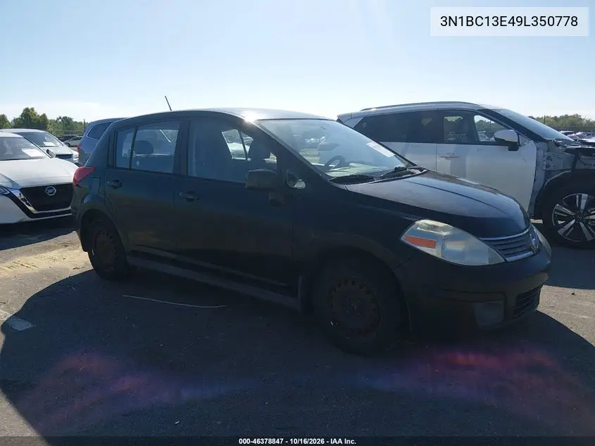 NISSAN VERSA 2009, VIN 3N1BC13E49L350778