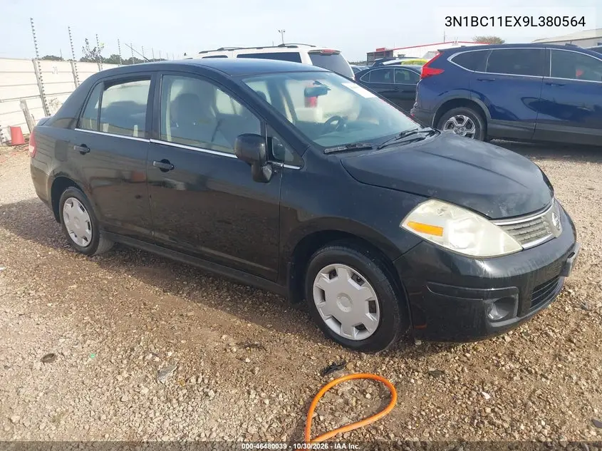 NISSAN VERSA 2009, VIN 3N1BC11EX9L380564