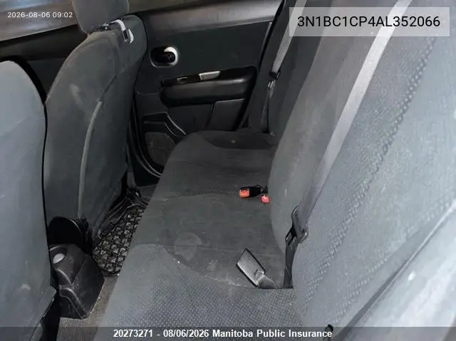 2010 NISSAN VERSA VIN 3N1BC1CP4AL352066 — фото 8