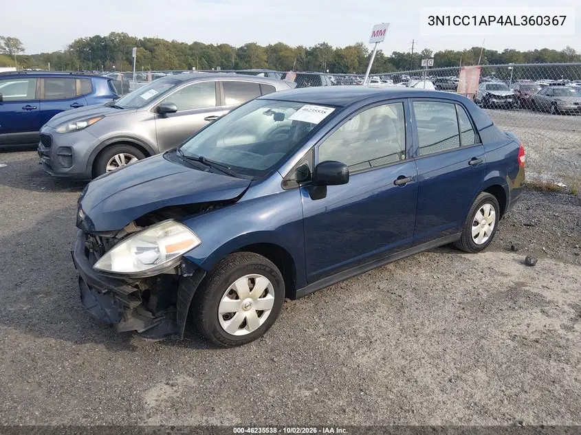 2010 NISSAN VERSA VIN 3N1CC1AP4AL360367 — фото 2