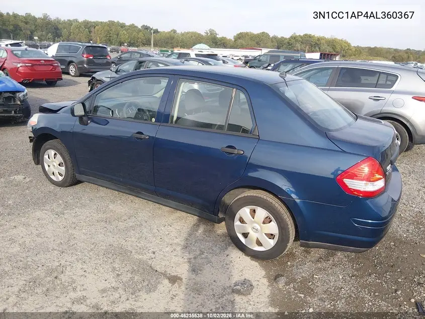2010 NISSAN VERSA VIN 3N1CC1AP4AL360367 — фото 3