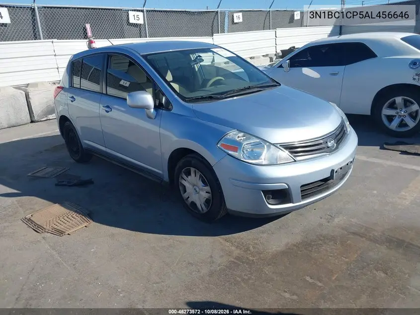 NISSAN VERSA 2010, VIN 3N1BC1CP5AL456646