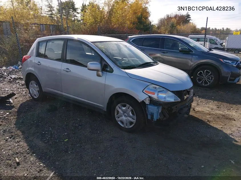 NISSAN VERSA 2010, VIN 3N1BC1CP0AL428236