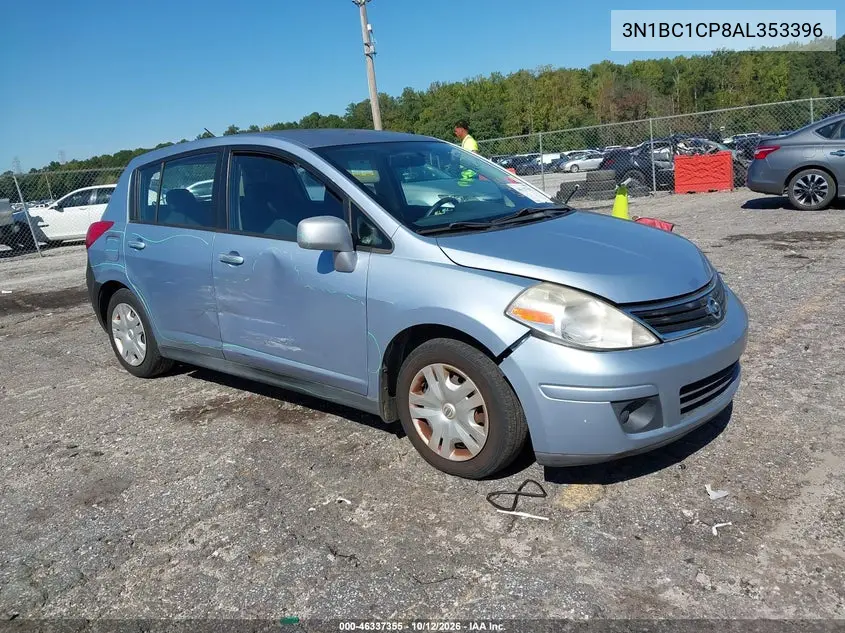 NISSAN VERSA 2010, VIN 3N1BC1CP8AL353396