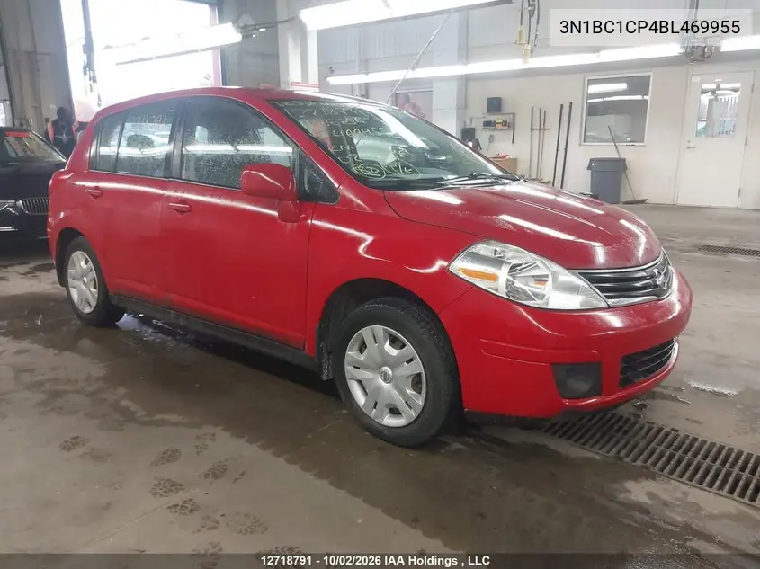 NISSAN VERSA 2011, VIN 3N1BC1CP4BL469955
