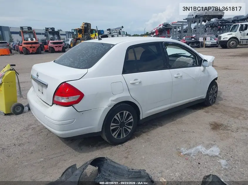 2011 NISSAN VERSA VIN 3N1BC1AP7BL361817 — фото 4