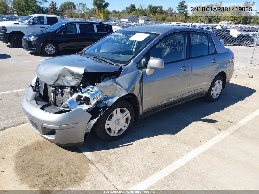 2011 NISSAN VERSA VIN 3N1BC1AP3BL419065 — фото 2