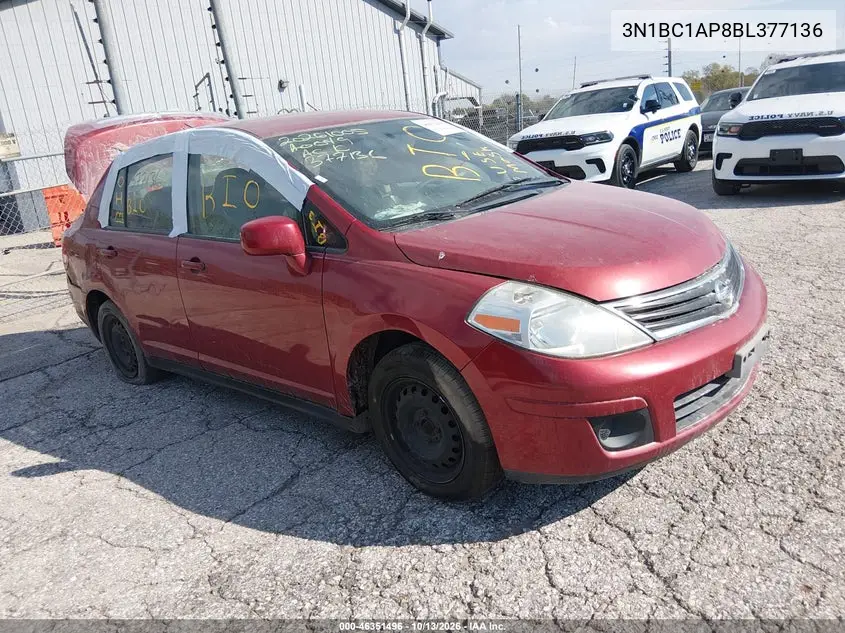 2011 NISSAN VERSA VIN 3N1BC1AP8BL377136 — фото 2