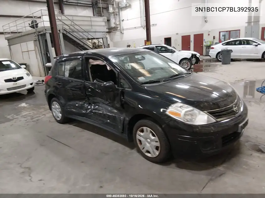 NISSAN VERSA 2011, VIN 3N1BC1CP7BL392935