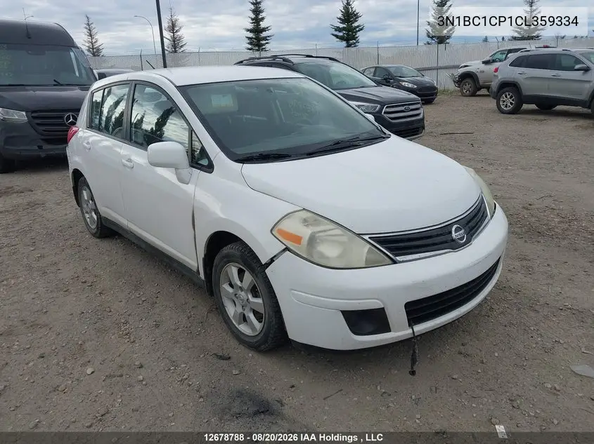NISSAN VERSA 2012, VIN 3N1BC1CP1CL359334