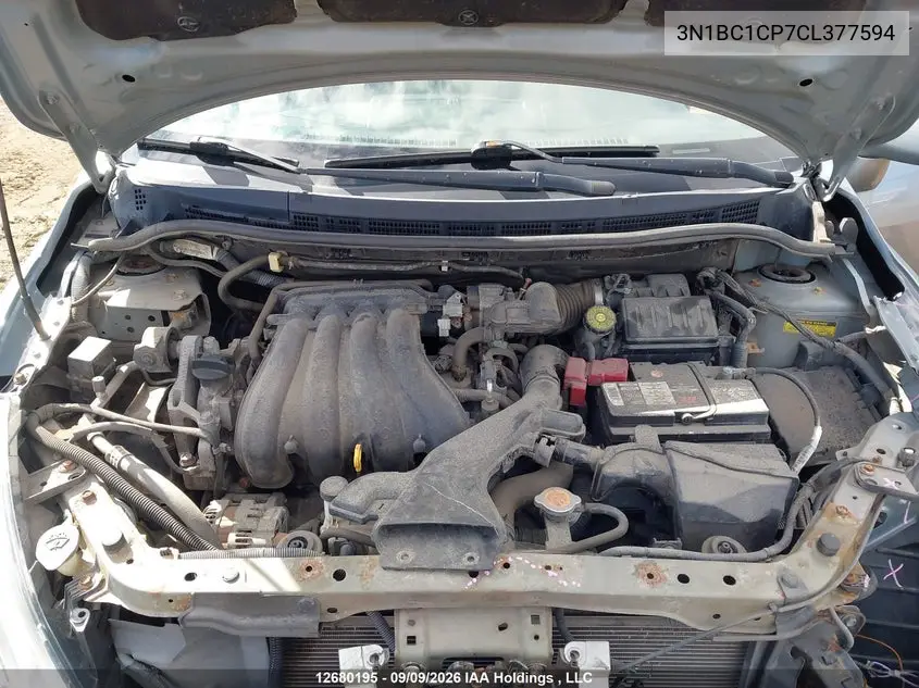 2012 NISSAN VERSA VIN 3N1BC1CP7CL377594 — фото 10