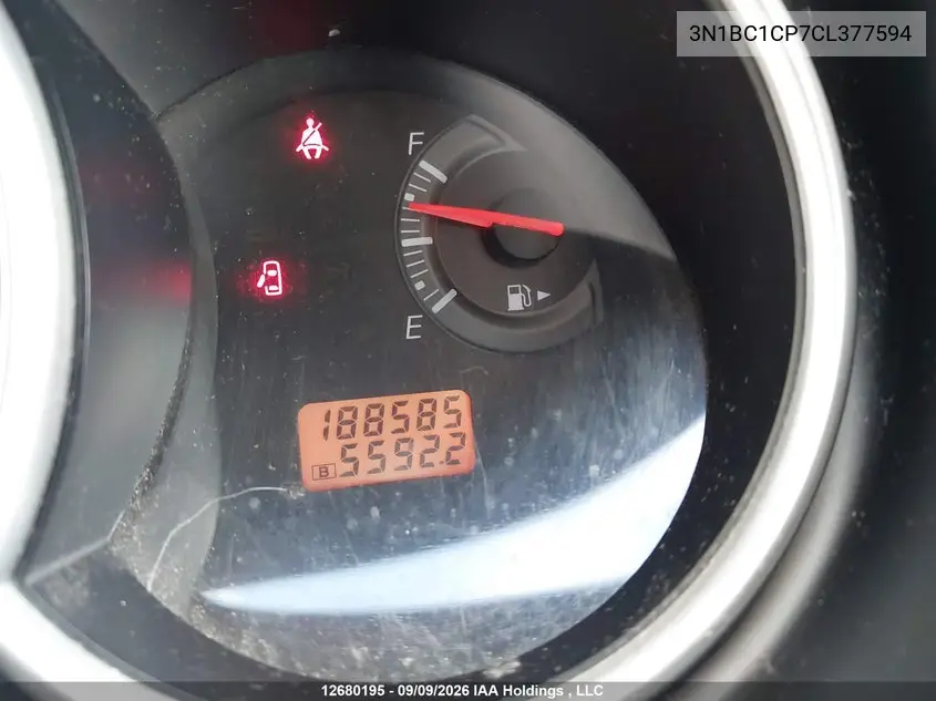 2012 NISSAN VERSA VIN 3N1BC1CP7CL377594 — фото 16