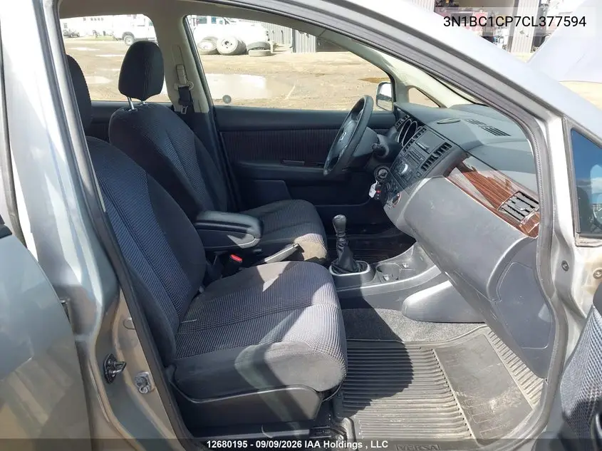 2012 NISSAN VERSA VIN 3N1BC1CP7CL377594 — фото 5