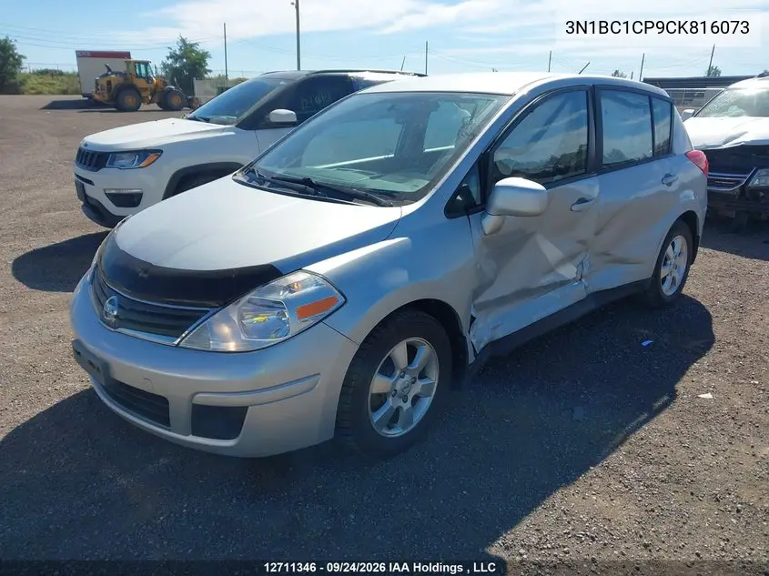 2012 NISSAN VERSA VIN 3N1BC1CP9CK816073 — фото 2