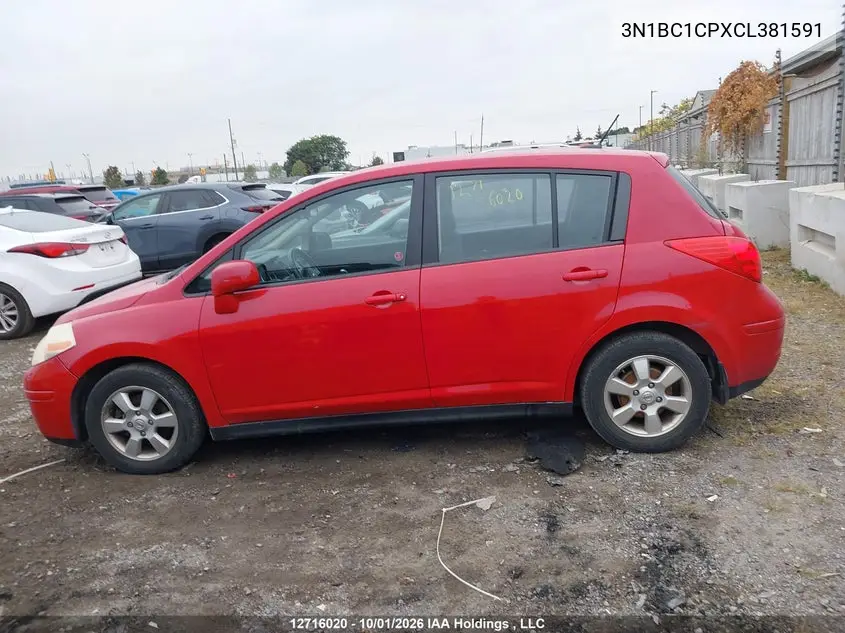 2012 NISSAN VERSA VIN 3N1BC1CPXCL381591 — фото 14