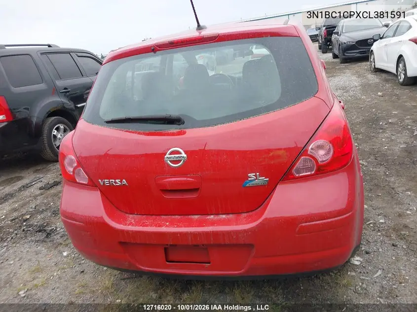 2012 NISSAN VERSA VIN 3N1BC1CPXCL381591 — фото 16