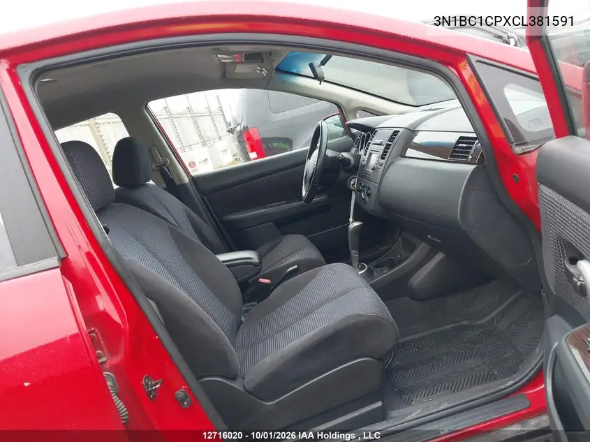 2012 NISSAN VERSA VIN 3N1BC1CPXCL381591 — фото 5