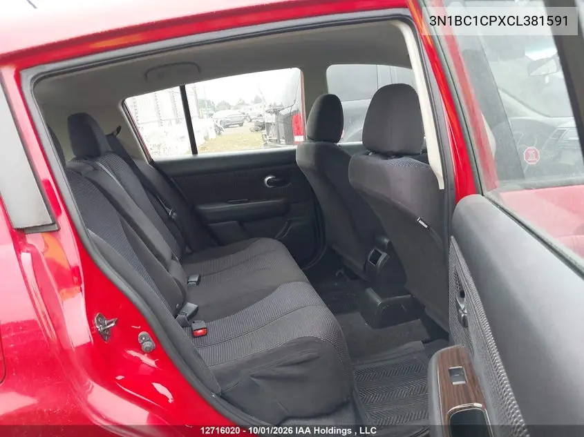 2012 NISSAN VERSA VIN 3N1BC1CPXCL381591 — фото 8