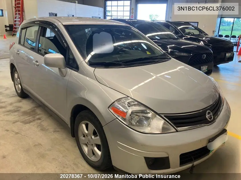 NISSAN VERSA 2012, VIN 3N1BC1CP6CL376002