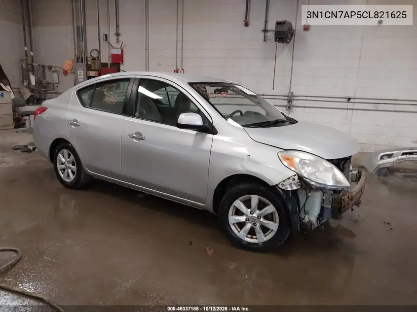 NISSAN VERSA 2012, VIN 3N1CN7AP5CL821625