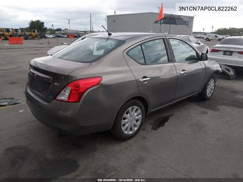 2012 NISSAN VERSA VIN 3N1CN7AP0CL822262 — фото 4
