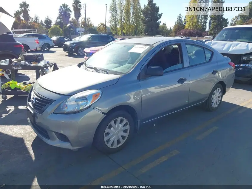 2013 NISSAN VERSA VIN 3N1CN7AP8DL887331 — фото 2