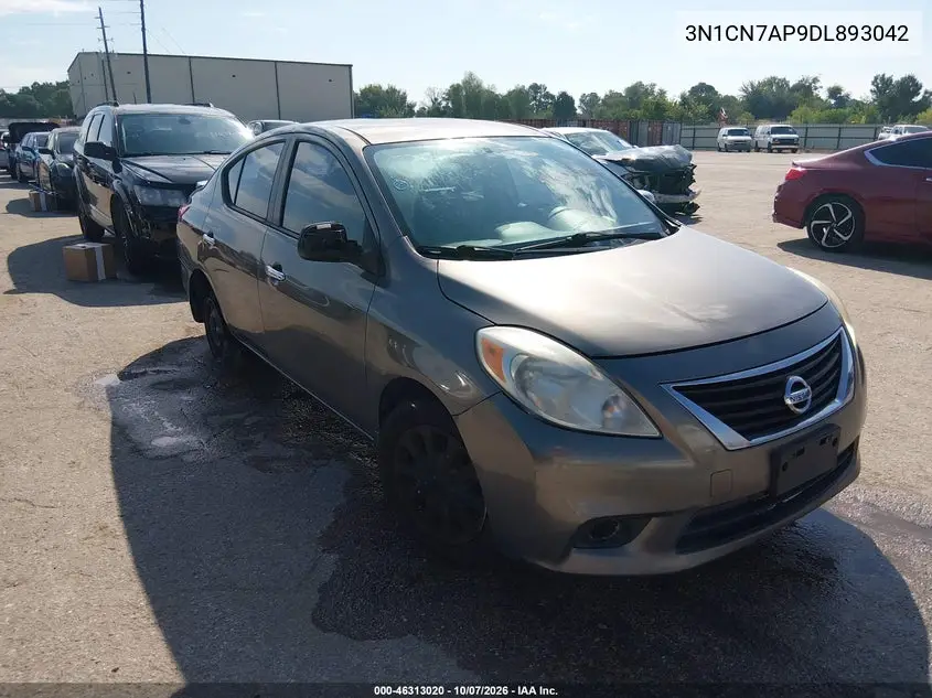 NISSAN VERSA 2013, VIN 3N1CN7AP9DL893042