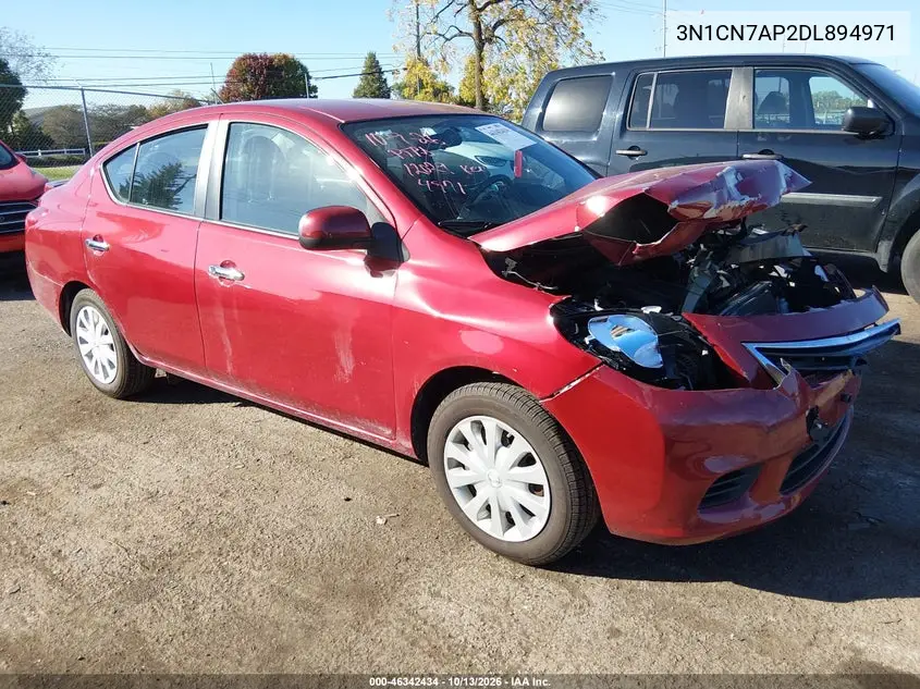 NISSAN VERSA 2013, VIN 3N1CN7AP2DL894971