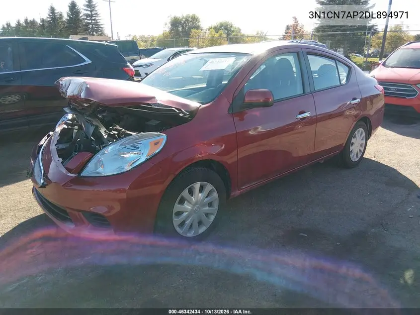 2013 NISSAN VERSA VIN 3N1CN7AP2DL894971 — фото 2