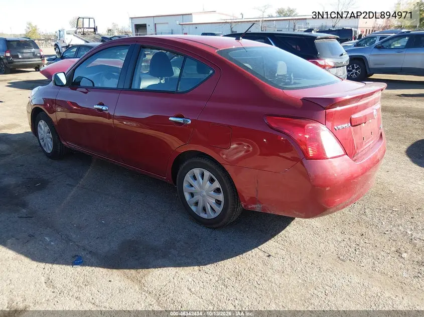 2013 NISSAN VERSA VIN 3N1CN7AP2DL894971 — фото 3