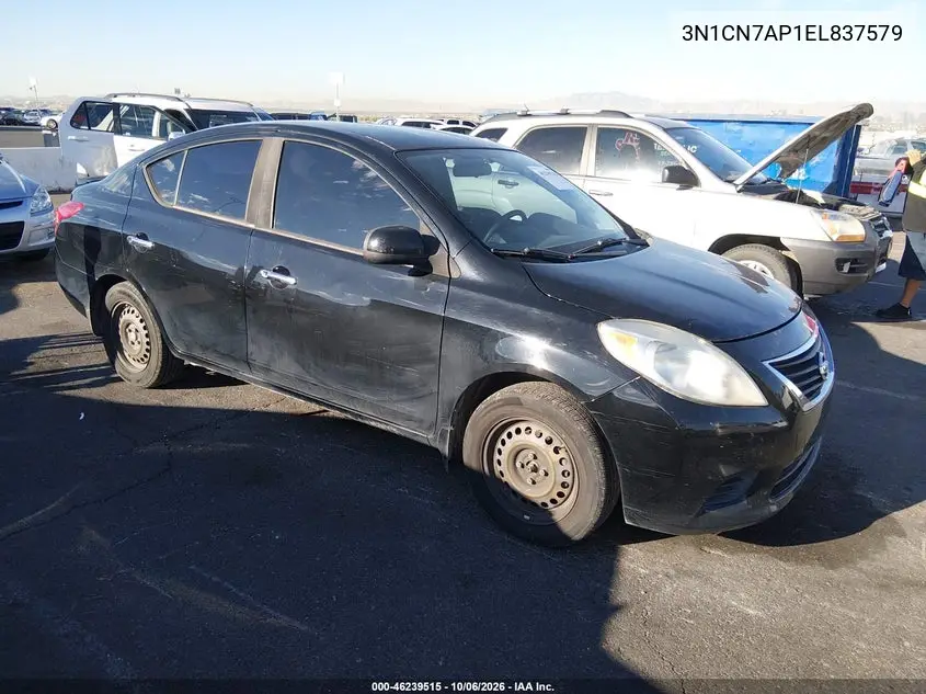 NISSAN VERSA 2014, VIN 3N1CN7AP1EL837579