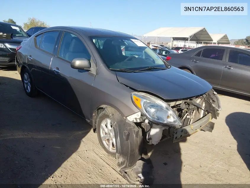 NISSAN VERSA 2014, VIN 3N1CN7AP2EL860563