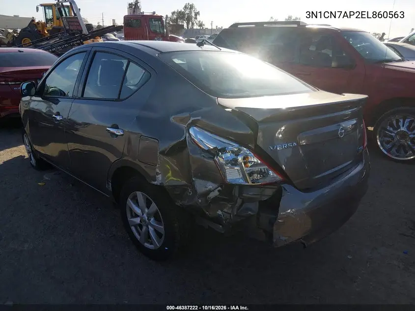 2014 NISSAN VERSA VIN 3N1CN7AP2EL860563 — фото 3