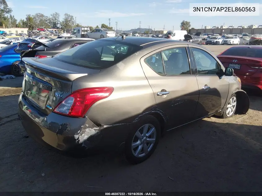 2014 NISSAN VERSA VIN 3N1CN7AP2EL860563 — фото 4