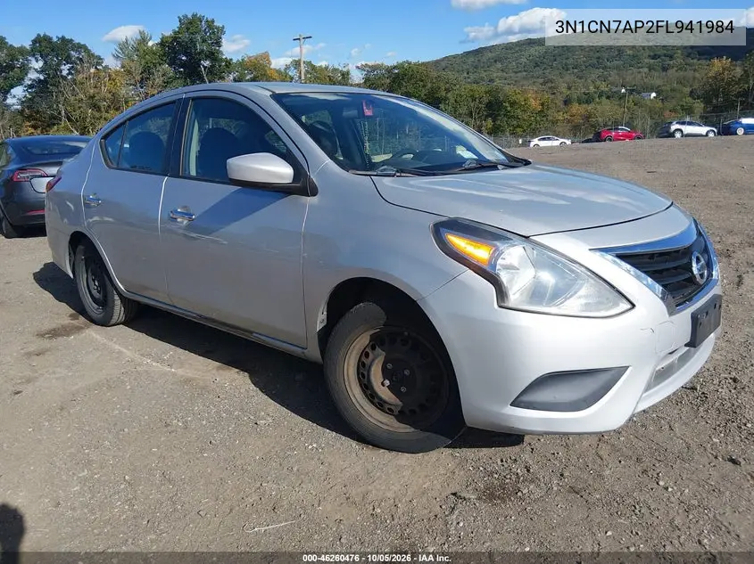 NISSAN VERSA 2015, VIN 3N1CN7AP2FL941984