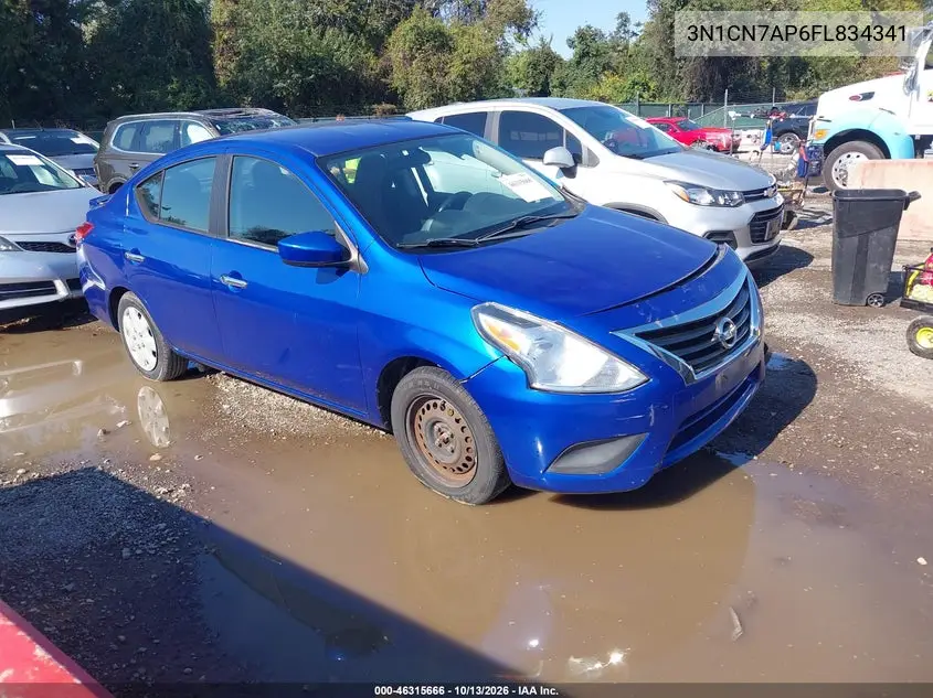 NISSAN VERSA 2015, VIN 3N1CN7AP6FL834341