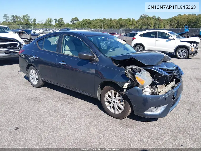 NISSAN VERSA 2015, VIN 3N1CN7AP1FL945363