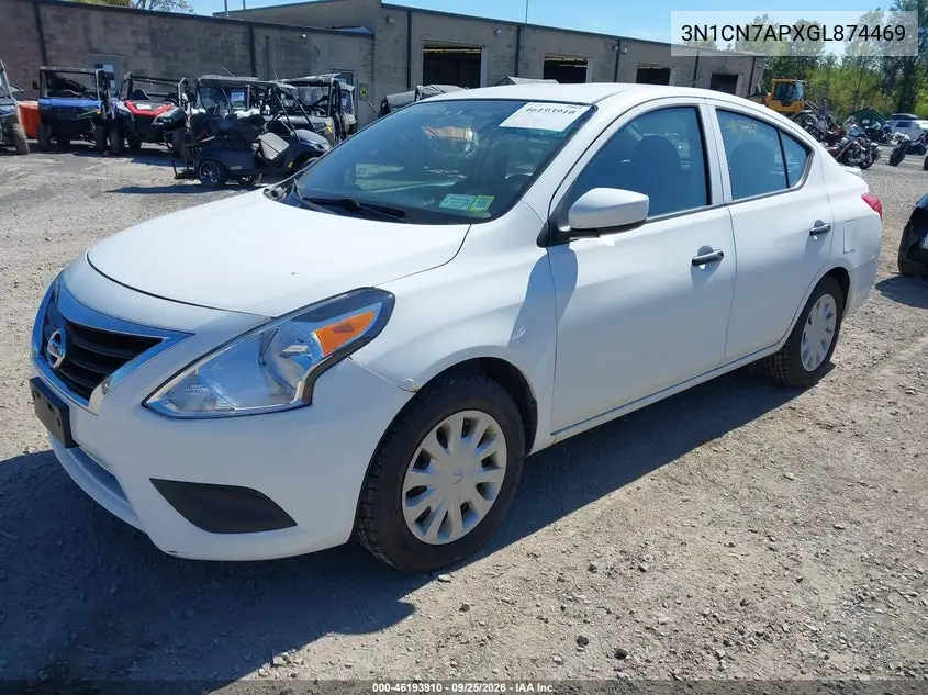 2016 NISSAN VERSA VIN 3N1CN7APXGL874469 — фото 2