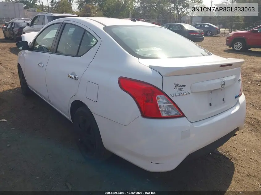 2016 NISSAN VERSA VIN 3N1CN7AP8GL833063 — фото 3