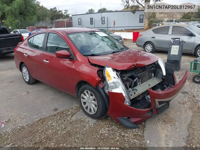 NISSAN VERSA 2016, VIN 3N1CN7AP2GL812967